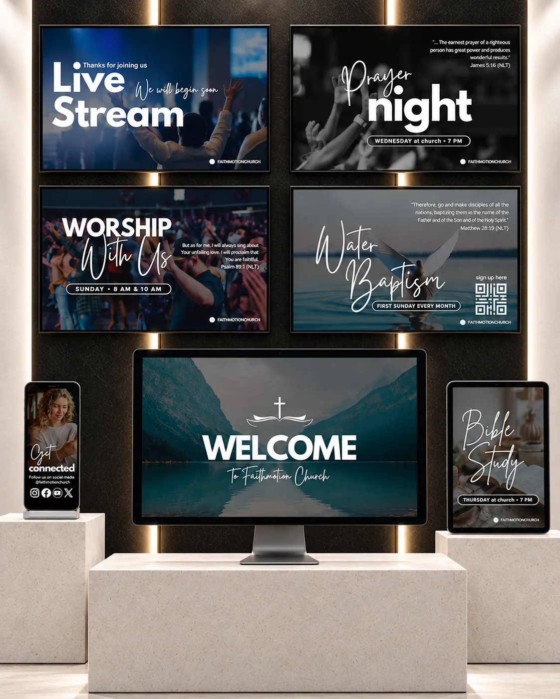 Worship and Livestream church slide system