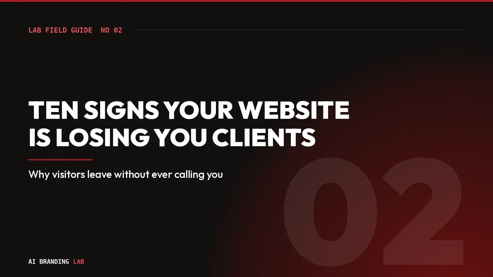 Ten Signs Your Website Is Losing You Clients