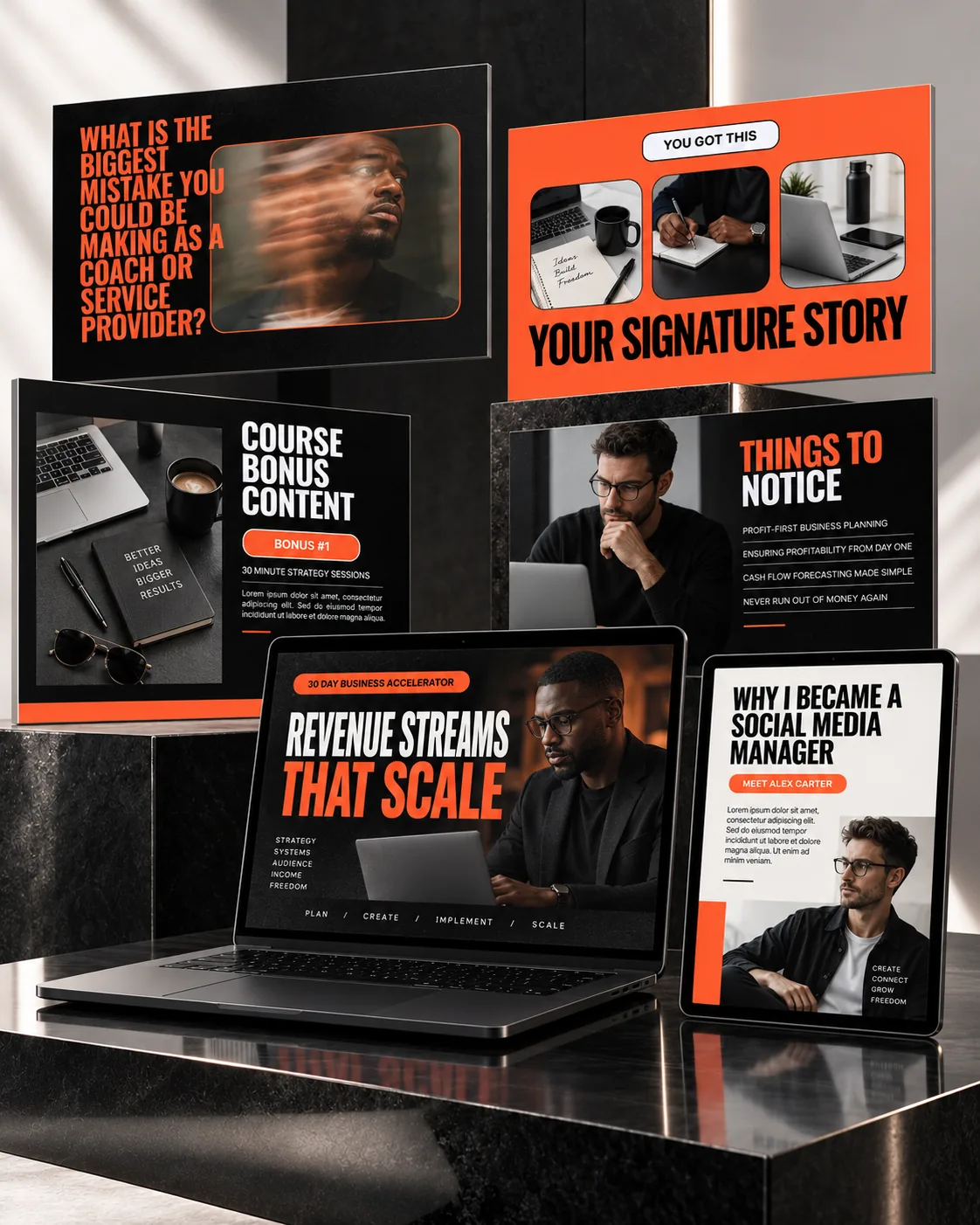 Business Coaching masterclass slide system