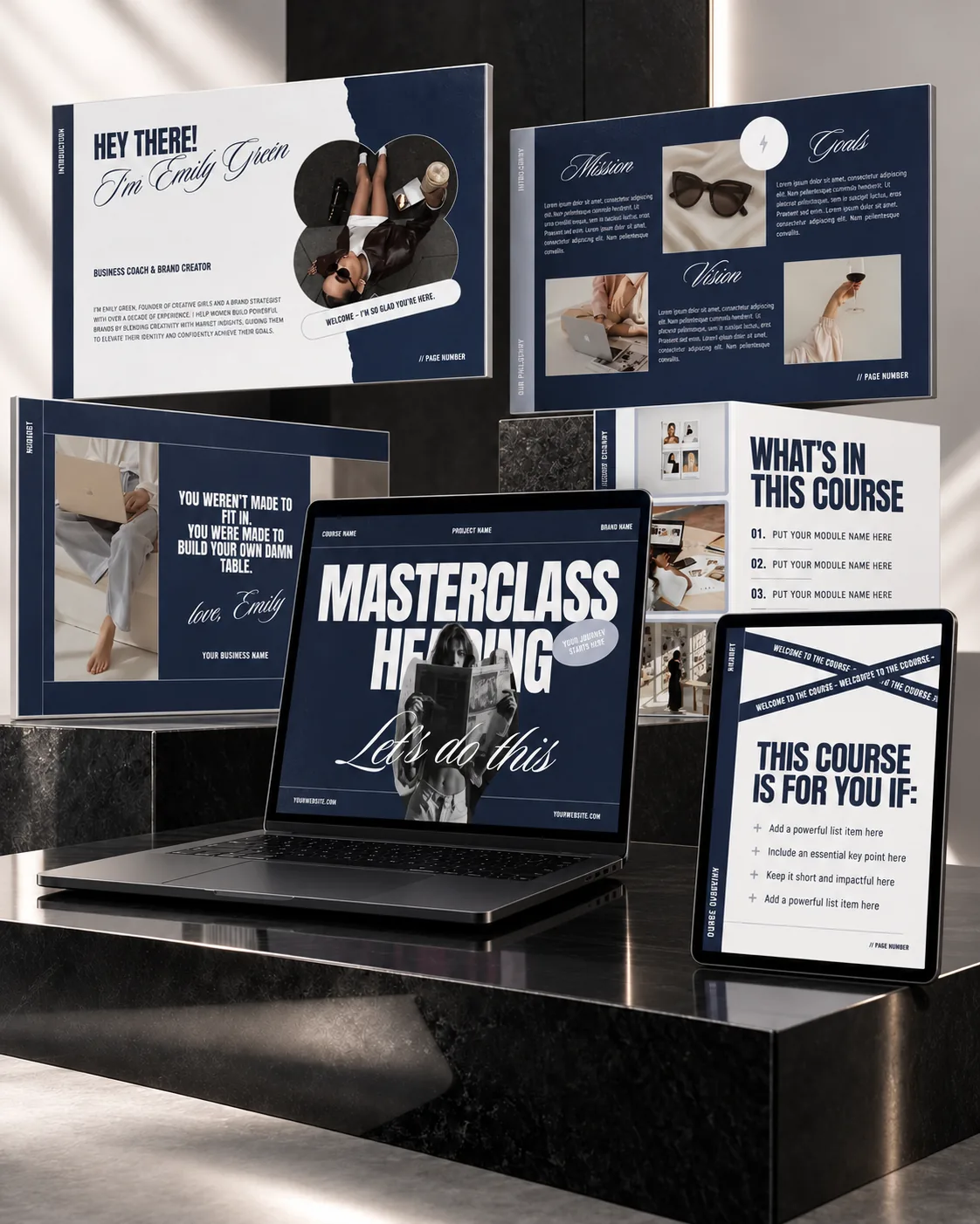 Brand Strategy masterclass slide system