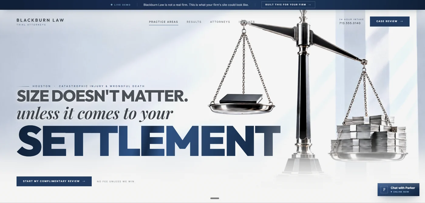Blackburn Law trial attorneys demo site